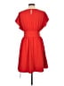 Halara Solid Red Casual Dress Size L - photo 2