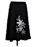 Jessica 100% Polyester Graphic Black Casual Skirt Size 4 (tall) - photo 1