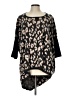 Midnight Velvet 100% Cotton Animal Print Black Pullover Sweater Size L - photo 1