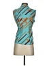 Bisou Bisou Teal Sleeveless Button-Down Shirt Size S - photo 2