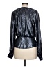 Parker 100% Polyester Metallic Black Long Sleeve Blouse Size L - photo 2