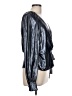 Parker 100% Polyester Metallic Black Long Sleeve Blouse Size L - photo 4