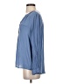 Zara Basic 100% Polyester Blue Long Sleeve Blouse Size XS - photo 5