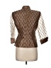 DressBarn 100% Polyester Brown 3/4 Sleeve Blouse Size 6 - photo 2