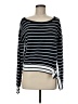 Intermix 100% Cotton Stripes Black Pullover Sweater Size M - photo 1