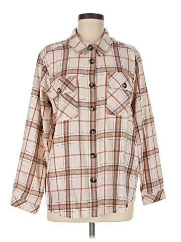 Democracy Long Sleeve Button-Down Shirt (view 1)