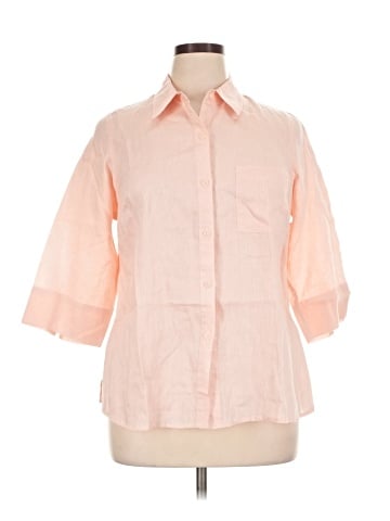 Carole Little 3/4 Sleeve Button-Down Shirt (view 1)