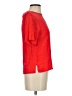 Erika 100% Silk Red Short Sleeve Silk Top Size S - photo 4