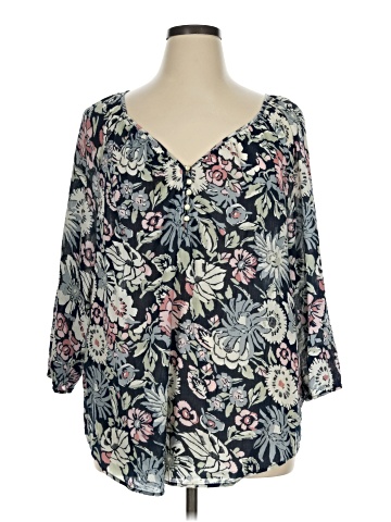 Chaps 3/4 Sleeve Blouse (view 1)