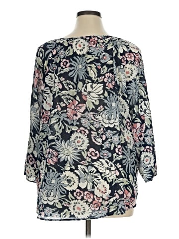 Chaps 3/4 Sleeve Blouse (view 2)
