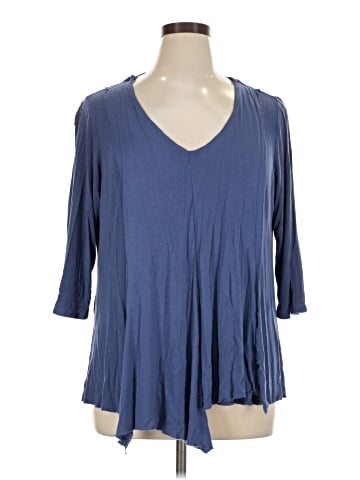 Cable & Gauge 3/4 Sleeve Blouse (view 1)