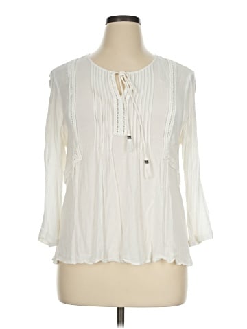 Pale Sky 3/4 Sleeve Blouse (view 1)