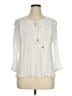Pale Sky 100% Rayon Ivory 3/4 Sleeve Blouse Size XL - photo 1