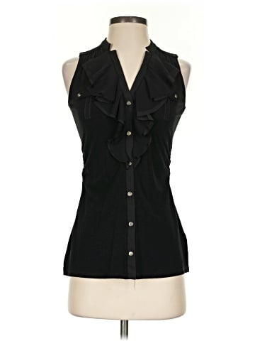 White House Black Market Sleeveless Button-Down Shirt (view 1)