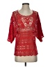 Flying Tomato 100% Cotton Red 3/4 Sleeve Blouse Size S - photo 1