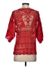 Flying Tomato 100% Cotton Red 3/4 Sleeve Blouse Size S - photo 2