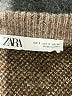 Zara 100% Elastane Argyle Brown Cardigan Size S - photo 7