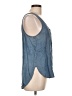 Mudd 100% Lyocell Blue Sleeveless Button-Down Shirt Size L - photo 4