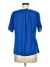 Worthington Blue Short Sleeve Blouse Size M - photo 2
