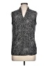 Anne Klein Silver Sleeveless Blouse Size L - photo 1