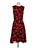 Milly 100% Silk Print Red Cocktail Dress Size 4 - photo 1