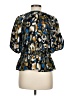DKNY 100% Polyester Blue Short Sleeve Blouse Size M - photo 2
