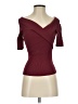 Sandro Burgundy Short Sleeve Top Size Sm (1) - photo 1