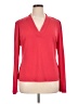 St. John Solid Red Long Sleeve Blouse Size XL - photo 1