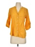 Fabindia Yellow 3/4 Sleeve Blouse Size S - photo 1