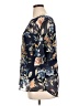 Alyx 100% Polyester Floral Blue 3/4 Sleeve Blouse Size XL - photo 5