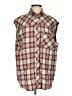 Unbranded Plaid Red Sleeveless Button-Down Shirt Size S - photo 1
