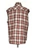 Unbranded Plaid Red Sleeveless Button-Down Shirt Size S - photo 2
