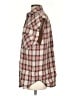Unbranded Plaid Red Sleeveless Button-Down Shirt Size S - photo 5