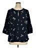 J.Jill Blue 3/4 Sleeve Blouse Size XL - photo 1