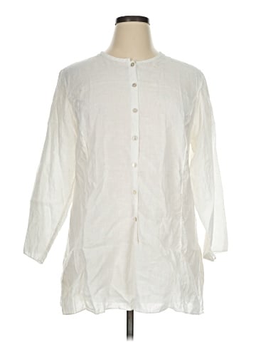 Eileen Fisher 3/4 Sleeve Button-Down Shirt (view 1)