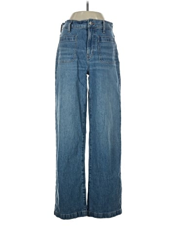 Madewell The Emmett Wide-Leg Jean in Lakecourt Wash: Patch Pocket Edition (view 1)