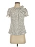 Ann Taylor Ivory Short Sleeve Blouse Size 0 - photo 1