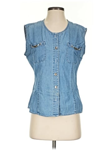 Bill Blass Sleeveless Button-Down Shirt (view 1)