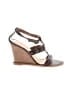 MICHAEL Michael Kors 100% Leather Brown Wedges Size 7 1/2 - photo 1
