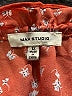 Max Studio 100% Polyester Orange 3/4 Sleeve Blouse Size 1X - photo 7