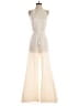 Ghost 100% Viscose Metallic Ivory Jumpsuit Size XS - photo 1
