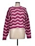 Pink Rose Chevron-herringbone Pink Pullover Sweater Size L - photo 1