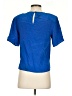Erika 100% Silk Blue Short Sleeve Silk Top Size S - photo 2