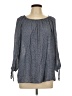 Fred David Gray Long Sleeve Blouse Size L - photo 1