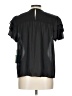 CeCe 100% Polyester Black Short Sleeve Blouse Size L - photo 2