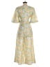 Sancia 100% Flax Floral Yellow Green Jumpsuit Size XS - photo 2