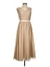 JJ's House 100% Polyester Tan Cocktail Dress Size 14 - photo 1