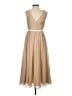 JJ's House 100% Polyester Tan Cocktail Dress Size 14 - photo 2