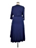 J. Peterman Solid Blue Casual Dress Size XXL - photo 2