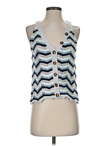 Autumn Cashmere Sleeveless Button-Down Shirt (view 1)